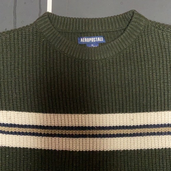striped green Aeropostale sweater XL - Picture 3 of 7